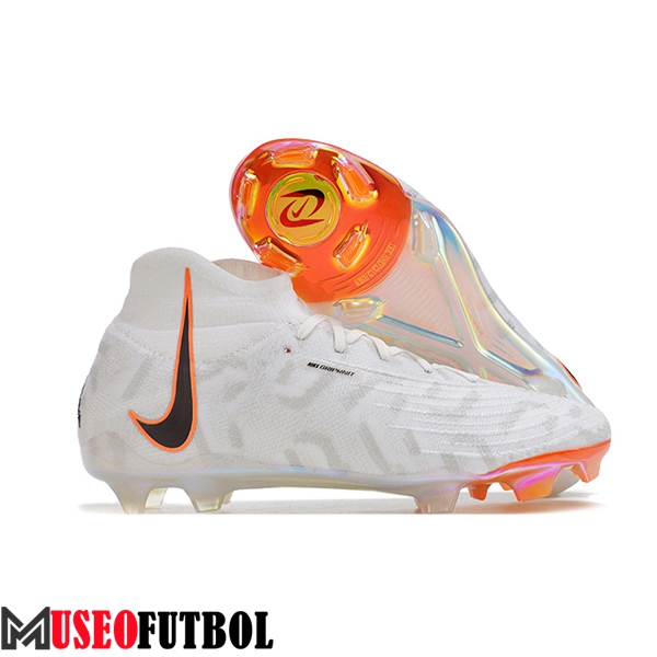 Nike Botas De Fútbol Phantom Luna Elite NU FG Blanco/Negro/Naranja