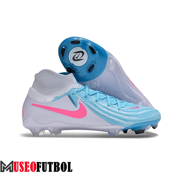 Nike Botas De Fútbol Phantom Luna Elite NU FG Blanco/Azul/Rosa -02