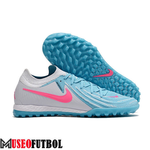 Nike Botas De Fútbol Phantom GX II Elite TF Blanco/Azul/Rosa