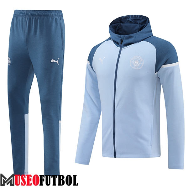 Chaqueta Con Capucha Chandal Rompevientos Manchester United Azul 2024/2025