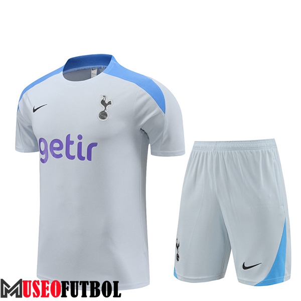 Camiseta Entrenamiento + Cortos Tottenham Hotspur Gris/Azul 2024/2025