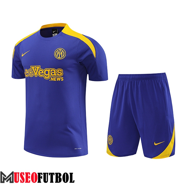 Camiseta Entrenamiento + Cortos Inter Milan Violeta/Amarillo 2024/2025