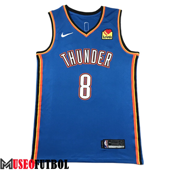 Camisetas NBA Oklahoma City Thunder (WILLIAMS #8) 2024/25 Azul/Naranja