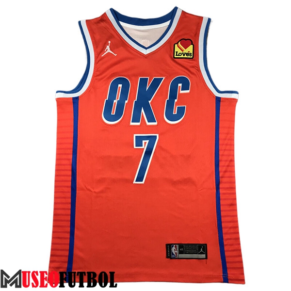 Camisetas NBA Oklahoma City Thunder (HOLMGREN #7) 2024/25 Naranja/Azul