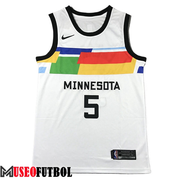 Camisetas NBA Minnesota Timberwolves (EDWARDS #5) 2024/25 Blanco