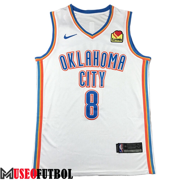 Camisetas NBA Oklahoma City Thunder (WILLIAMS #8) 2024/25 Blanco