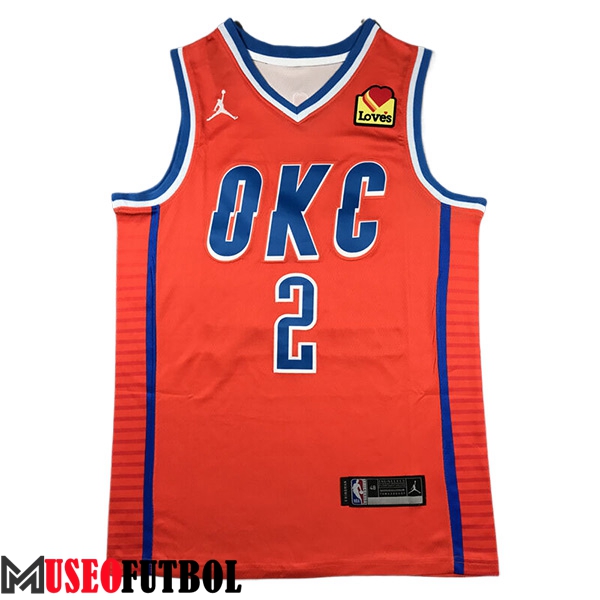 Camisetas NBA Oklahoma City Thunder (GILGEOUS-ALEXANDER #2) 2024/25 Naranja/Azul