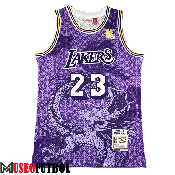 Camisetas NBA Los Angeles Lakers (JAMES #23) 2024/25 Violeta