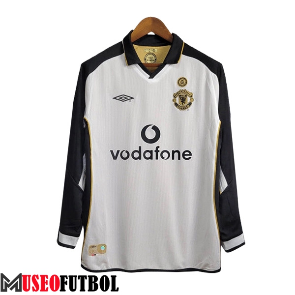 Camisetas De Futbol Manchester United Retro Segunda Manga Largas 2001/2002