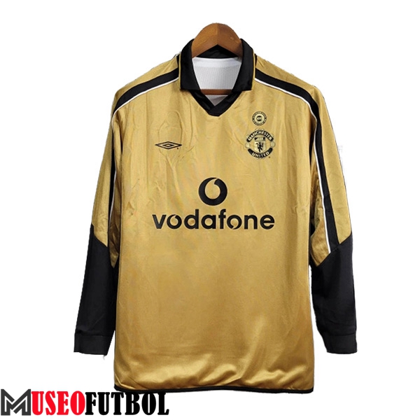 Camisetas De Futbol Manchester United Retro Tercera Manga Largas 2001/2002