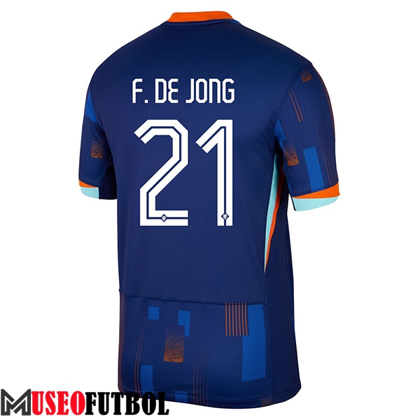 Camiseta Equipo Nacional Países Bajos (F.DE JONG #21) 2024/2025 Segunda