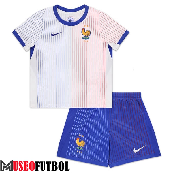 Camisetas De Futbol Francia Ninos Segunda UEFA Euro 2024