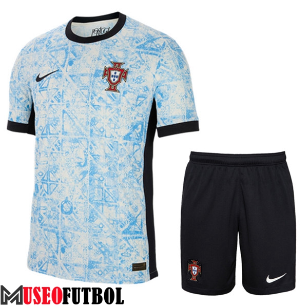 Camisetas Futbol Portugal Segunda + Cortos UEFA Euro 2024