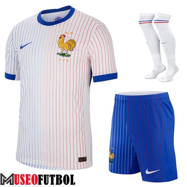 Camisetas Futbol Francia Segunda (Cortos + Calcetines) UEFA Euro 2024