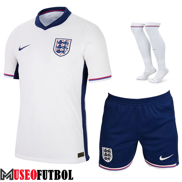 Camisetas Futbol Inglaterra Primera (Cortos + Calcetines) UEFA Euro 2024