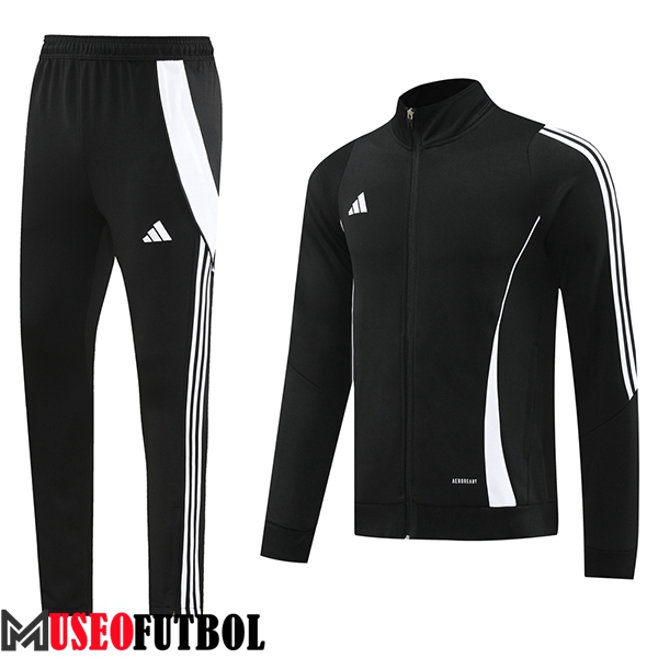 Chandal Equipos De Futbol Chaquetas Adidas Negro/Blanco 2024/2025