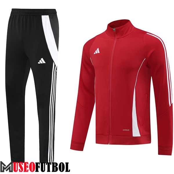 Chandal Equipos De Futbol Chaquetas Adidas Rojo/Blanco/Negro 2024/2025