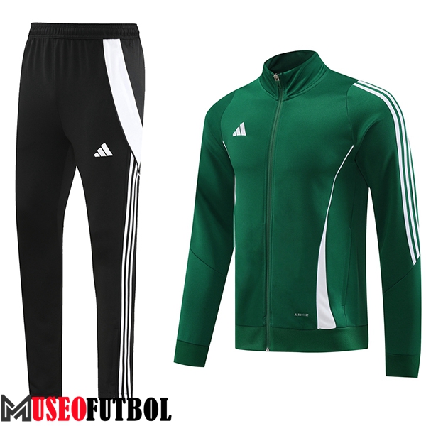 Chandal Equipos De Futbol Chaquetas Adidas Verde/Blanco/Negro 2024/2025