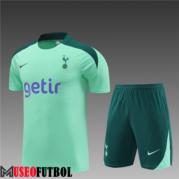 Camiseta Entrenamiento + Cortos Tottenham Hotspur Ninos Verde 2024/2025