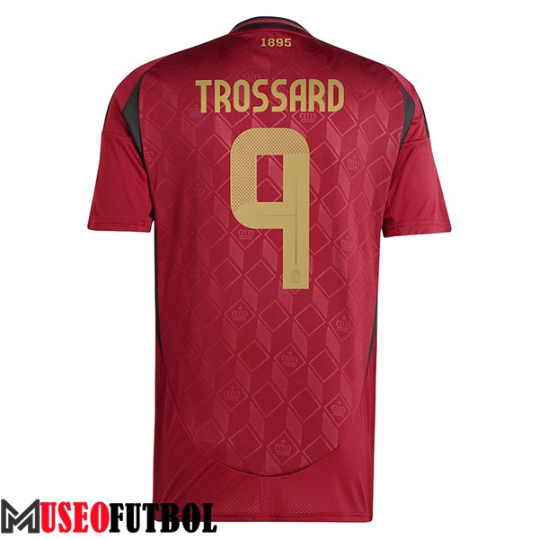 Camisetas De Futbol Bélgica (TROSSARD #9) UEFA Euro 2024 Primera