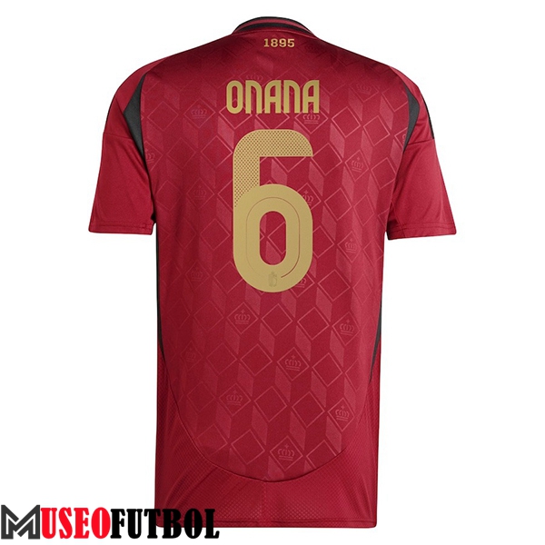 Camisetas De Futbol Bélgica (ONANA #6) UEFA Euro 2024 Primera