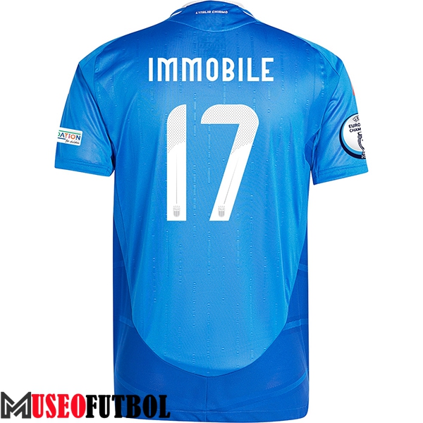 Camisetas De Futbol Italia (IMMOBILE #17) UEFA Euro 2024 Primera