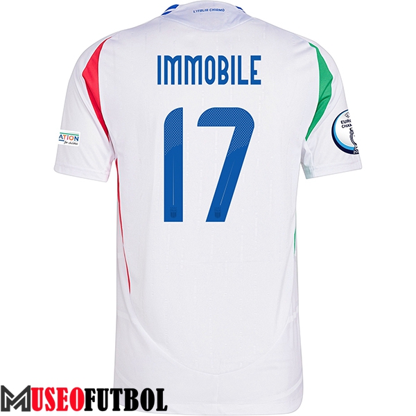 Camisetas De Futbol Italia (IMMOBILE #17) UEFA Euro 2024 Segunda