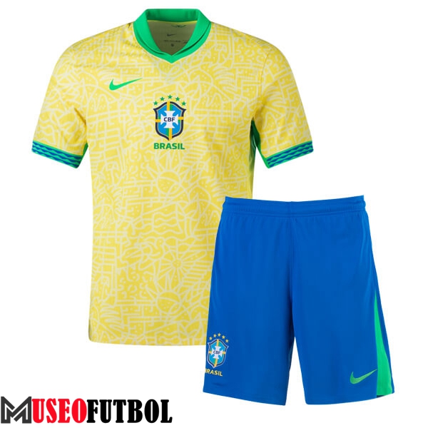 Nueva Camisetas De Futbol Brasil Ninos Primera 2024/2025