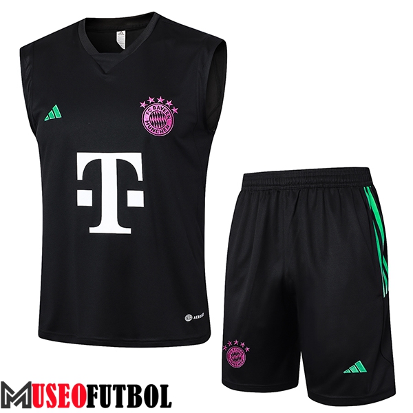 Camiseta Entrenamiento sin mangas + Cortos Bayern Munich Negro 2024/2025