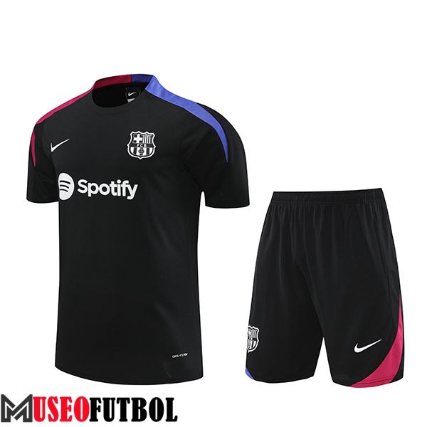 Camiseta Entrenamiento + Cortos FC Barcelona Negro 2024/2025