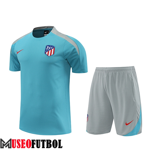 Camiseta Entrenamiento + Cortos Atletico Madrid Azul/Gris 2024/2025