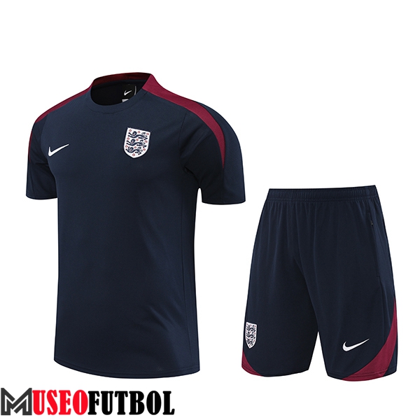 Camiseta Entrenamiento + Cortos Inglaterra Negro/Rojo 2024/2025