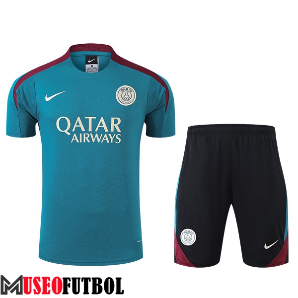 Camiseta Entrenamiento + Cortos PSG Azul/Rojo 2024/2025