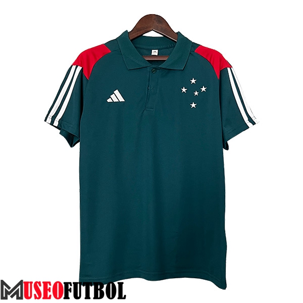 Camiseta Polo Cruzeiro Verde/Blanco/Rojo 2024/2025