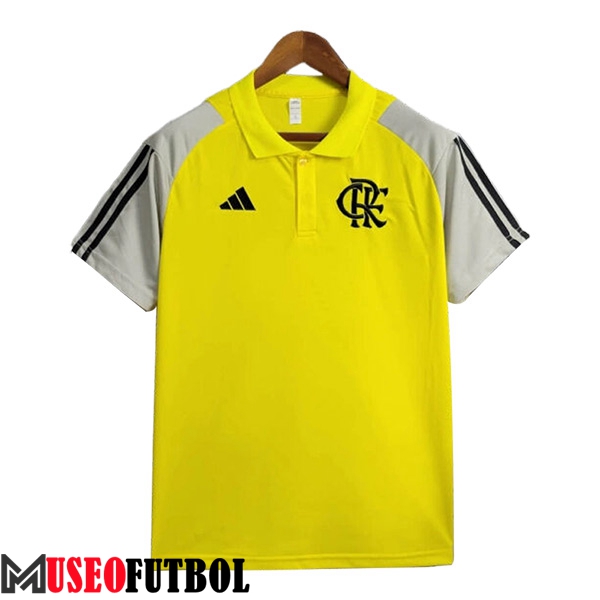 Camiseta Polo Flamengo Amarillo/Gris 2024/2025