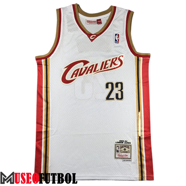 Camisetas De Futbol Cleveland Cavaliers (JAMES #23) 2024/25 Blanco/Rojo