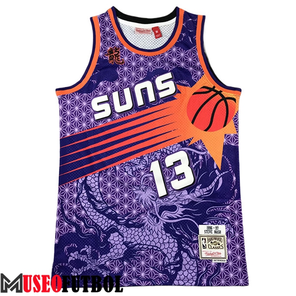 Camisetas De Futbol Phoenix Suns (NASH #13) 2024/25 Violeta/Naranja