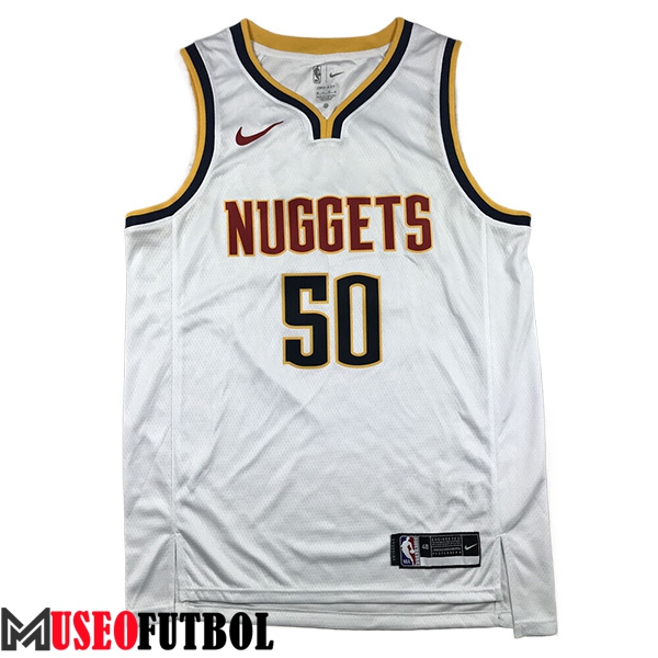 Camisetas De Futbol Denver Nuggets (GORDON #50) 2024/25 Blanco/Negro/Amarillo