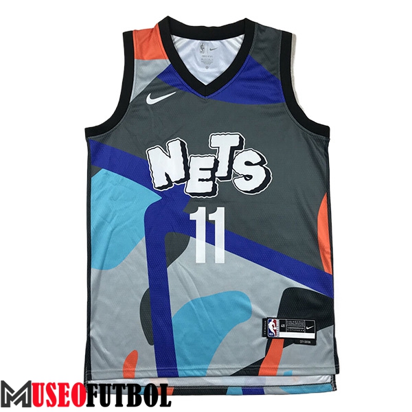 Camisetas De Futbol Brooklyn Nets (IRVING #11) 2024/25 Gris/Azul/Naranja