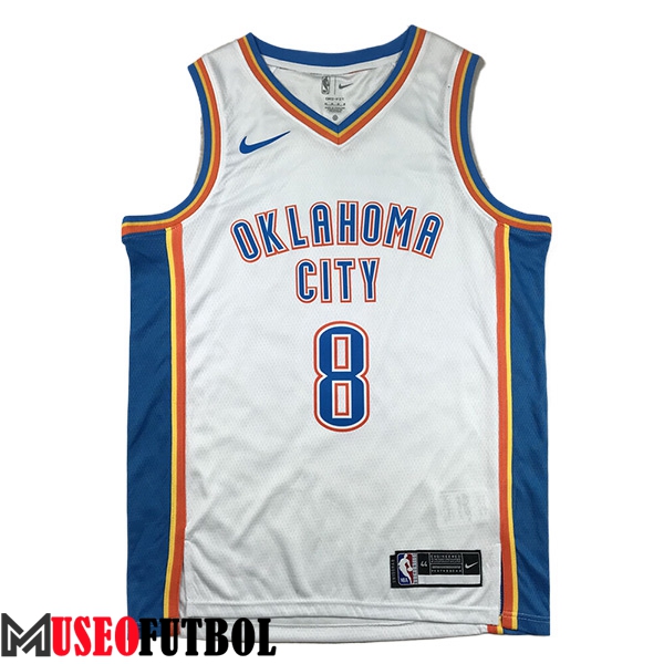 Camisetas De Futbol Oklahoma City Thunder (WILLIAMS #8) 2024/25 Blanco/Azul