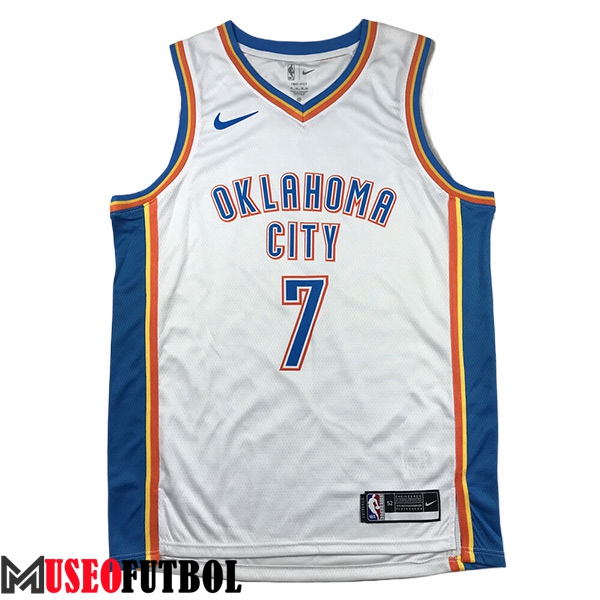 Camisetas De Futbol Oklahoma City Thunder (HOLMGREN #7) 2024/25 Blanco/Azul