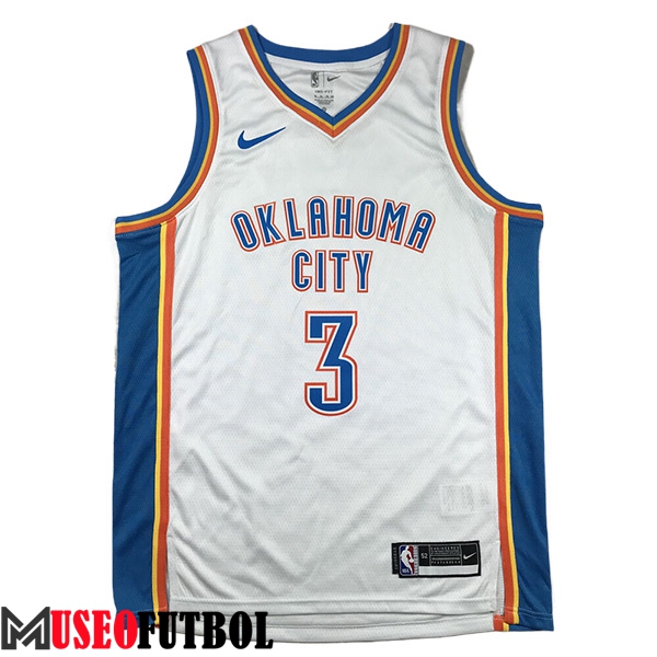 Camisetas De Futbol Oklahoma City Thunder (GIDDEY #3) 2024/25 Blanco/Azul