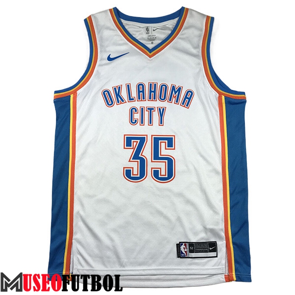 Camisetas De Futbol Oklahoma City Thunder (DURANT #35) 2024/25 Blanco/Azul