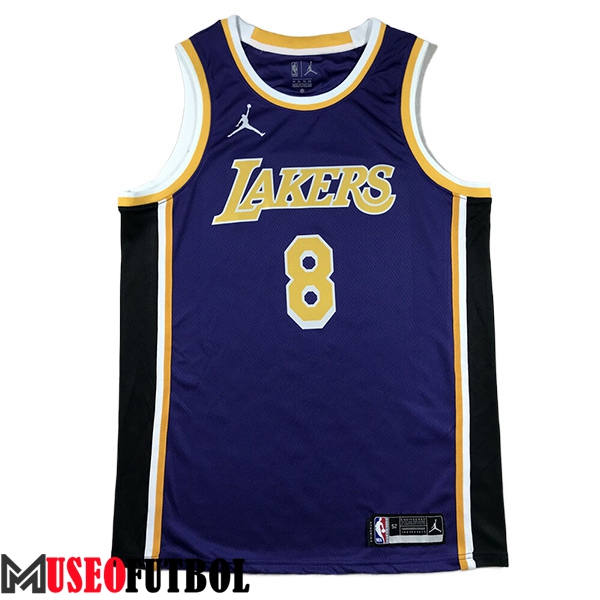 Camisetas De Futbol Los Angeles Lakers (BRYANT #8) 2024/25 Violeta/Negro/Amarillo