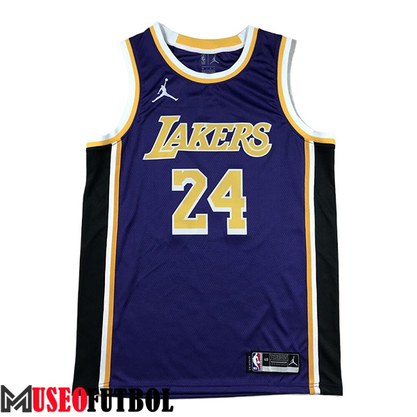 Camisetas De Futbol Los Angeles Lakers (BRYANT #24) 2024/25 Violeta/Negro/Amarillo