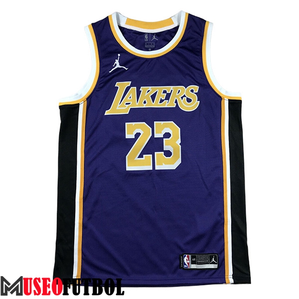 Camisetas De Futbol Los Angeles Lakers (JAMES #23) 2024/25 Violeta/Negro/Amarillo