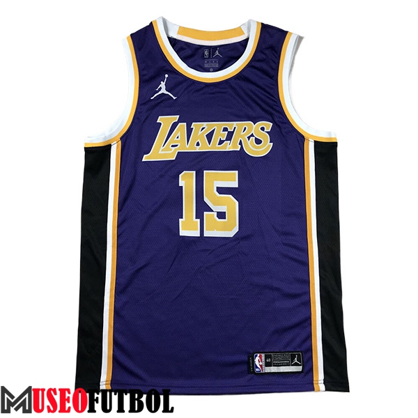 Camisetas De Futbol Los Angeles Lakers (REAVES #15) 2024/25 Violeta/Negro/Amarillo