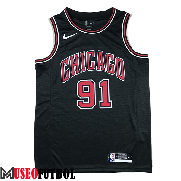 Camisetas De Futbol Chicago Bulls (ROOMAN #91) 2024/25 Negro/Rojo -02