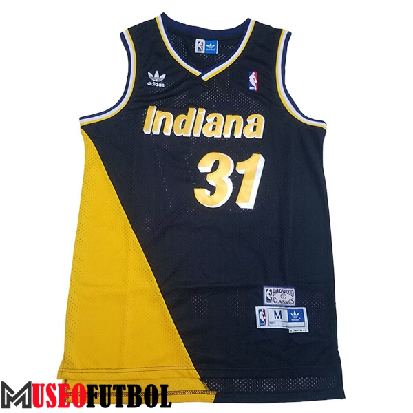 Camisetas De Futbol Indiana Pacers (MILLER #31) 2024/25 Negro/Amarillo