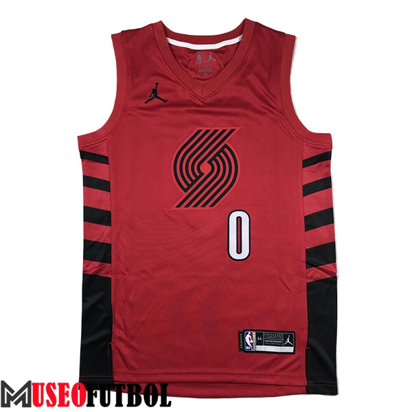 Camisetas De Futbol Portland Trail Blazers (LILLARD #0) 2024/25 Rojo/Negro